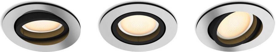 Philips Hue Milliskin Hue recessed R. aluminium 3x5W | elektronica en media | Smart Home Slimme Verlichting | 8719514342828