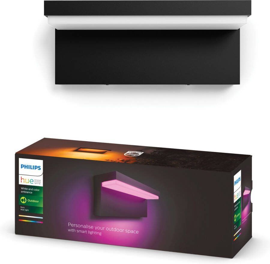 Philips Hue Outdoor Wandverlichting Led Nyro Zwart 24w