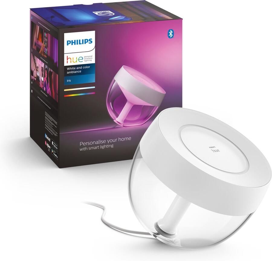 Philips Hue Iris Tafellamp White and Color Ambiance Gëintegreerd LED Wit 8 1W Bluetooth - Foto 2