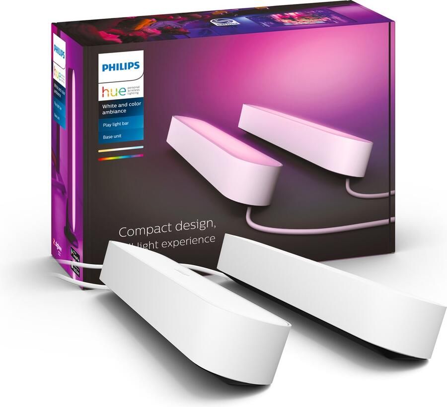 Philips Hue Philip Play lightbar wit en gekleurd licht wit 2-pack basis