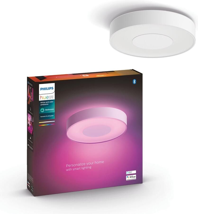 Philips Hue Xamento badkamerplafondlamp wit en gekleurd licht wit 38cm