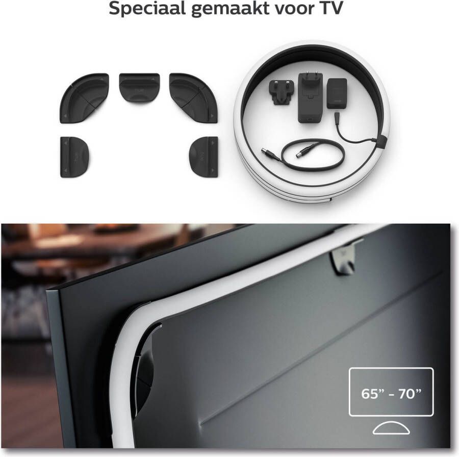 Philips Hue Play Gradient Lightstrip 65 inch Televisie Zwart 20W incl. Voeding en steunen