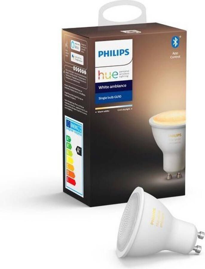 Philips Hue Slimme verlichting Spot Lamp White Ambiance GU10 Bluetooth