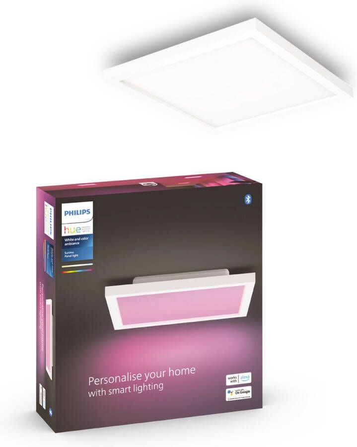 Philips Hue Surimu paneellamp wit en gekleurd licht wit rond