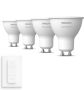 Philips Hue Uitbreidingspakket White GU10 4 Hue Lampen en Dimmer Switch Warm Wit Licht Dimbaar - Thumbnail 1