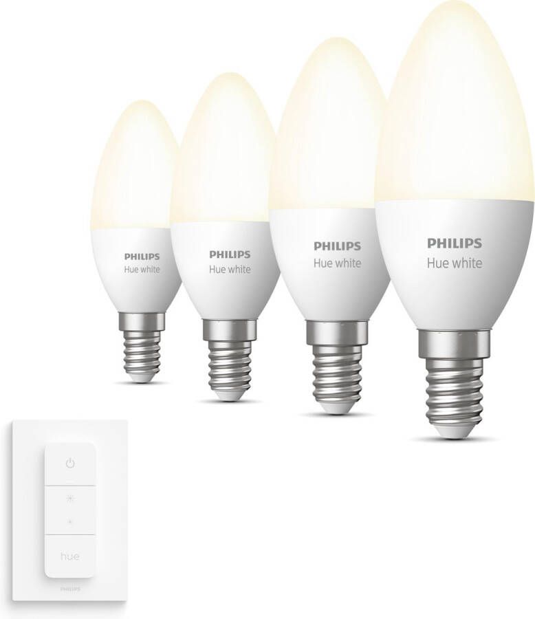 Philips Hue Uitbreidingspakket White Kaarslamp E14 Incl. Dimmer Switch