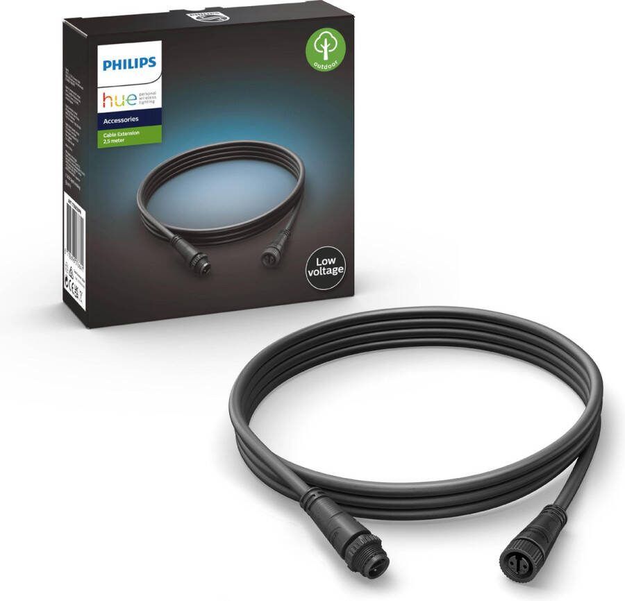 Philips Hue Outdoor verlengkabel voor buiten 2 5 m zwart