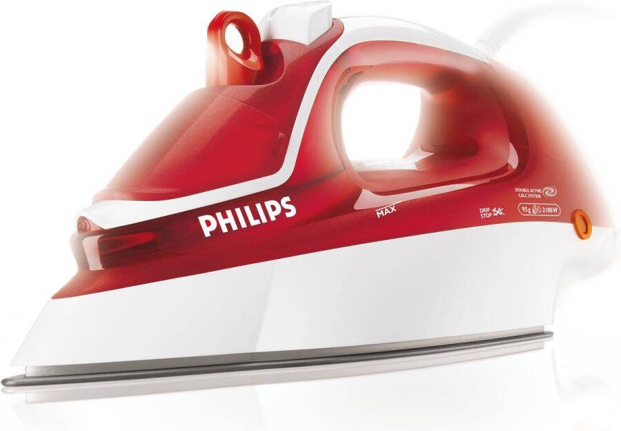 Philips iron steam gc 2528 Philips 2500 series GC2528 Droog- & stoomstrijkijzer 2100 W Rood Wit