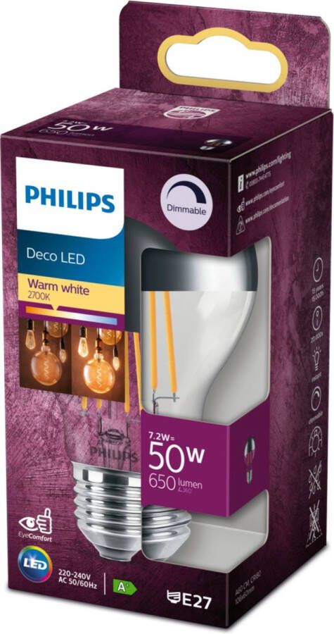 Philips Ledlamp Kopspiegel Warm Wit E27 7 2w