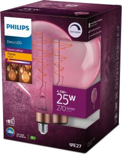 Philips LED Deco filament globe lamp rose dimbaar E27 G200 4 5W 270…