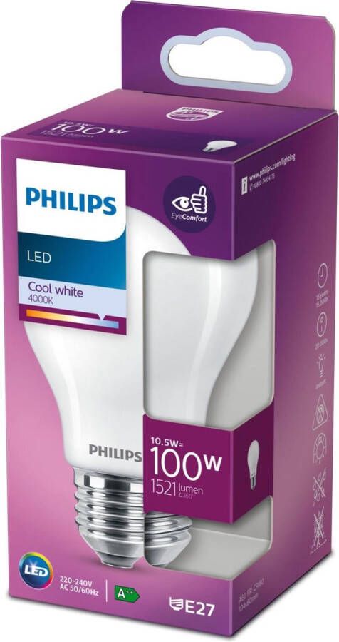 Philips LED Bulb Equivalent 100W E27 Koud Wit Niet Dimbaar