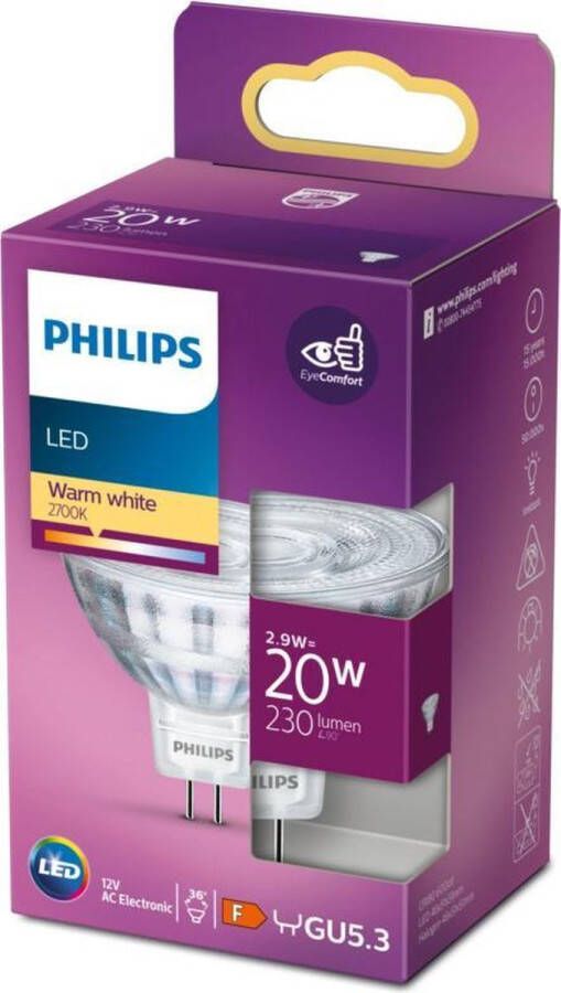 Philips LED Spot 20 W GU5.3 warmwit licht