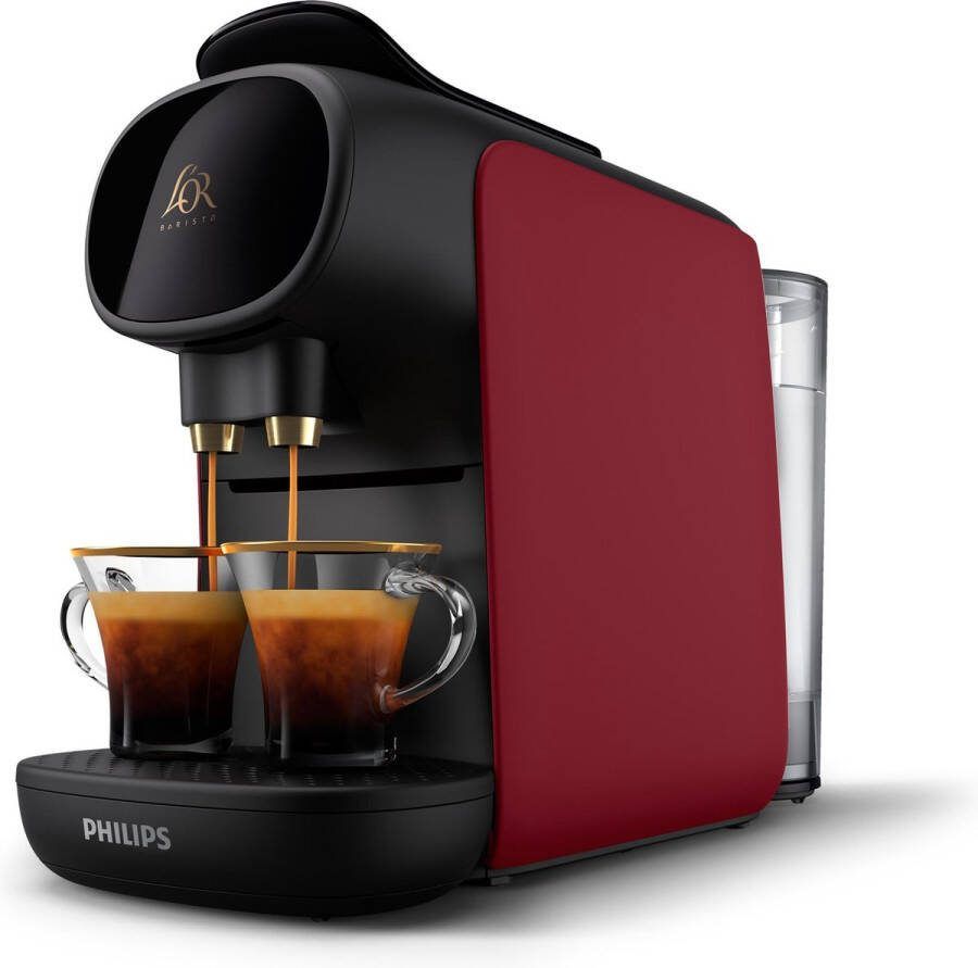 Philips L'Or Barista Sublime LM9012 50 Koffiecupmachine voor L'Or Espresso & Barista Koffiecups Zwart Rood