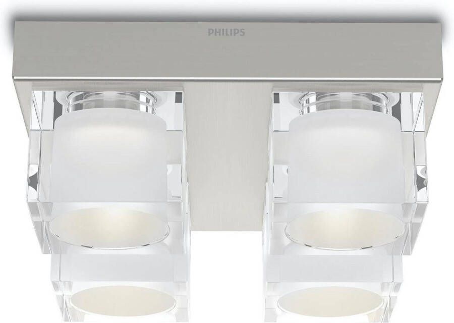 Philips myLiving Tibris Plafondlamp 4 lichts LED Grijs