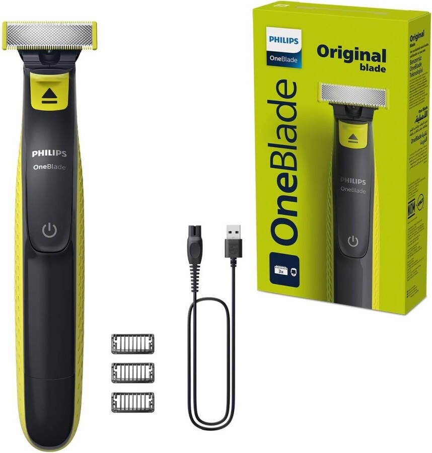 Philips OneBlade Face QP2724 10 Baardtrimmer Trimmer Scheerapparaat en Styler in 1 3 Trim-opzetstukken