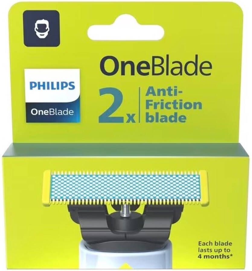 Philips OneBlade Anti-Frictie Blade QP225 50 Vervangmesjes 2 stuks