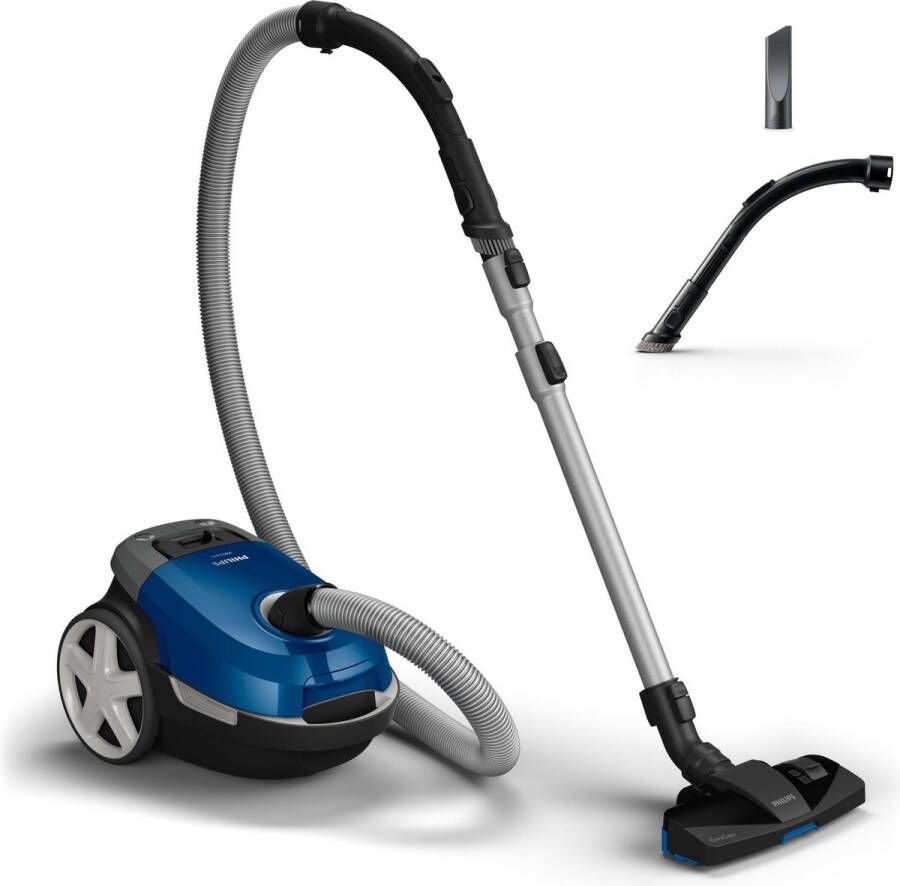 Philips Performer Compact 3000 Series XD3110 09 Stofzuiger met Zak Donkerblauw + 2 Extra Mondstukken