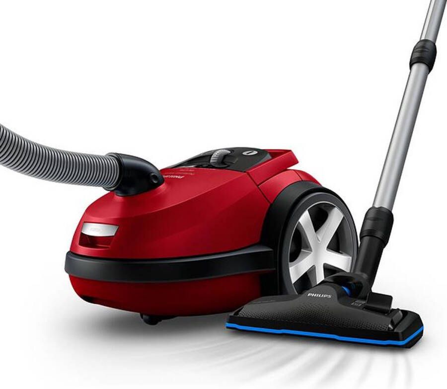 Philips Performer Silent 7000 Series FC8784 09 Stille Stofzuiger met Zak Kardinaalrood + 5 Extra Mondstukken