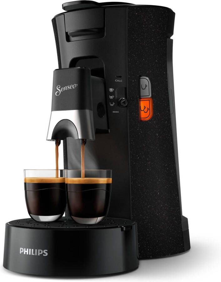 Philips Senseo Select CSA240 20 Koffiepadmachine voor max 2 Kopjes Koffie Exclusief Koffiepads Zwart Spikkeleffect