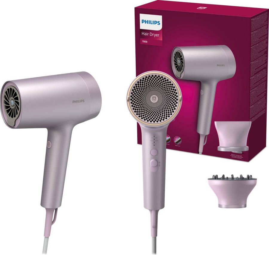 Philips Series 7000 BHD723 10 Föhn met diffuser Haardroger Roze