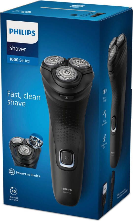 Philips Shaver 1000 Series Elektrisch apparaat voor droog scheren