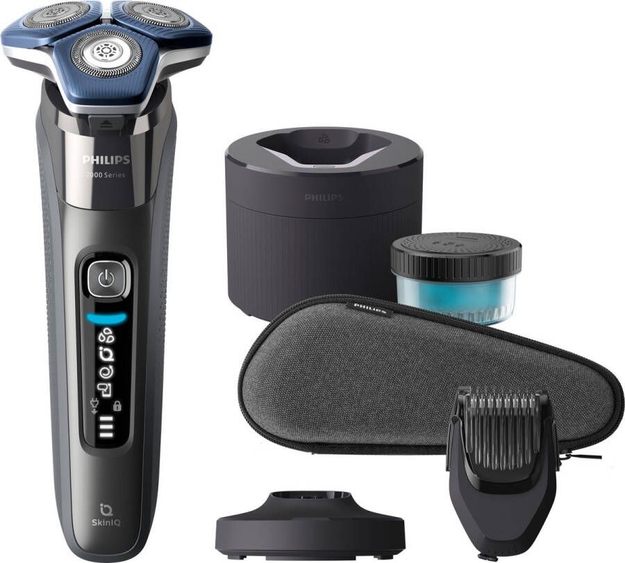 Philips SHAVER Series 7000 S7887 58 scheerapparaat Roterend scheerapparaat Trimmer Chroom