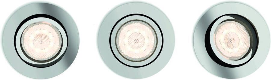 Philips Shellbark 3 inbouwspots chroom 5020311P0