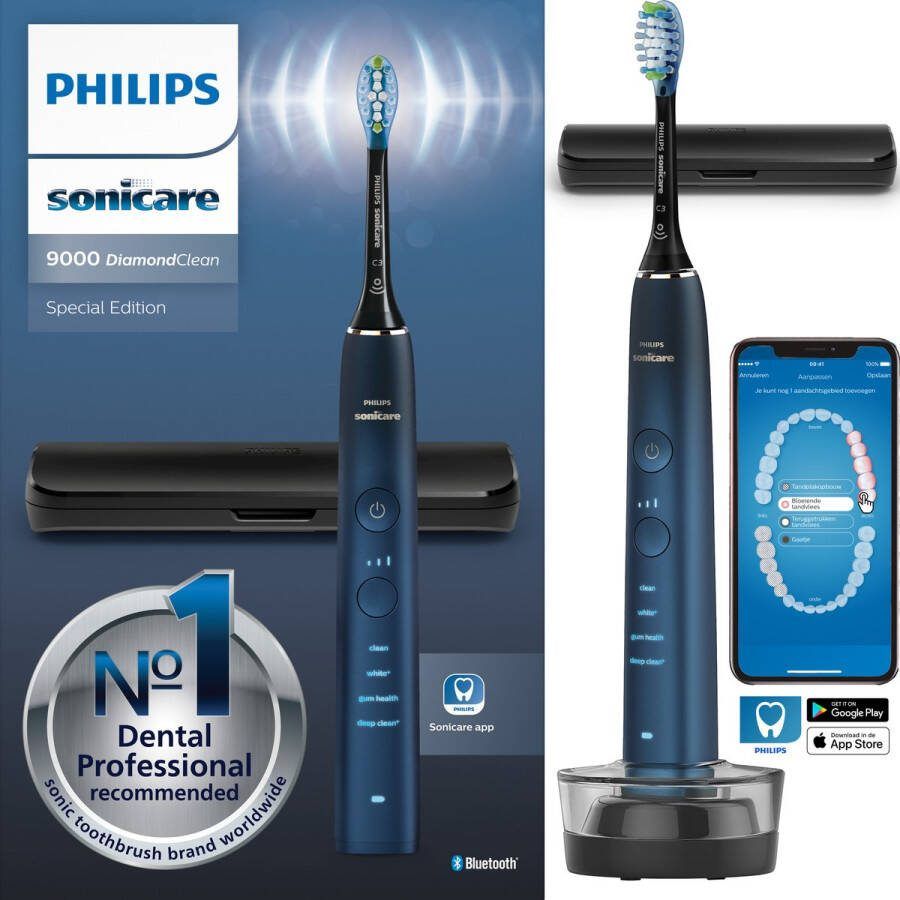 Philips Sonicare DiamondClean HX9911 88 Elektrische tandenborstel Aquamarine Zwart