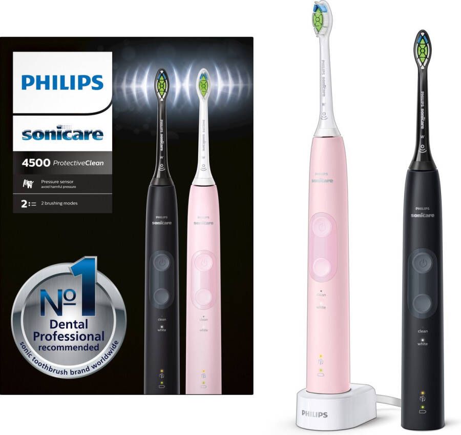 Philips Sonicare ProtectiveClean 4500 Series HX6830 35 Elektrische tandenborstel Roze & Zwart
