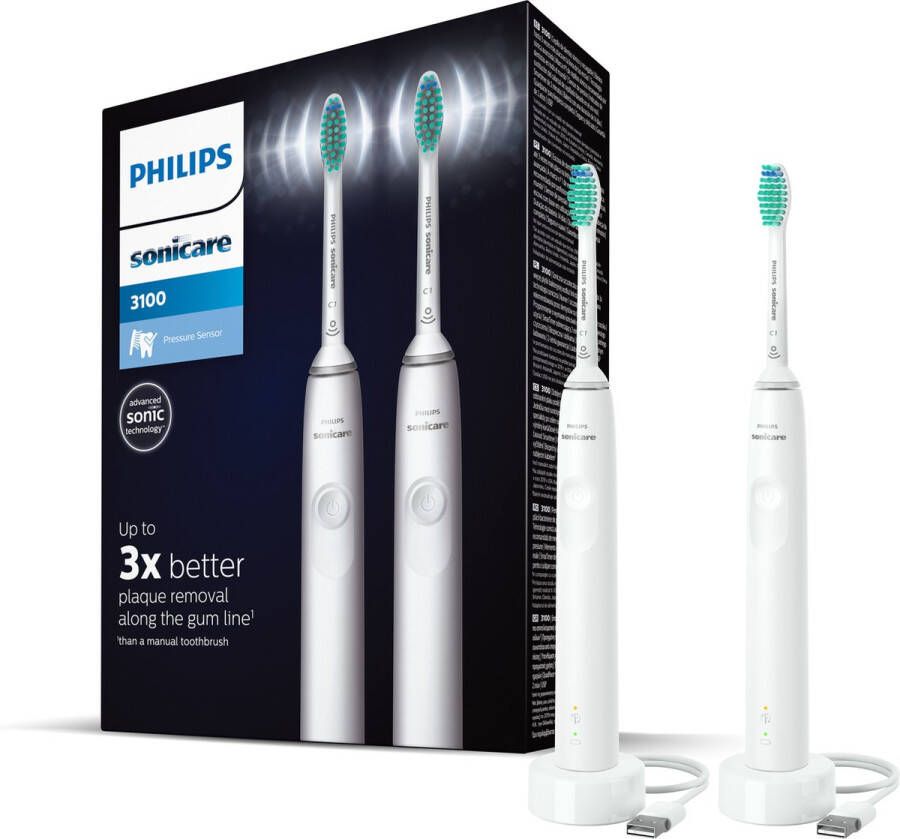 Philips Sonicare Series 3100 HX3675 13 Elektrische tandenborstel Wit Duopack