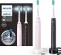 Philips Sonicare Series 3100 HX3675 15 Elektrische tandenborstel Zwart & Roze Duopack - Thumbnail 2