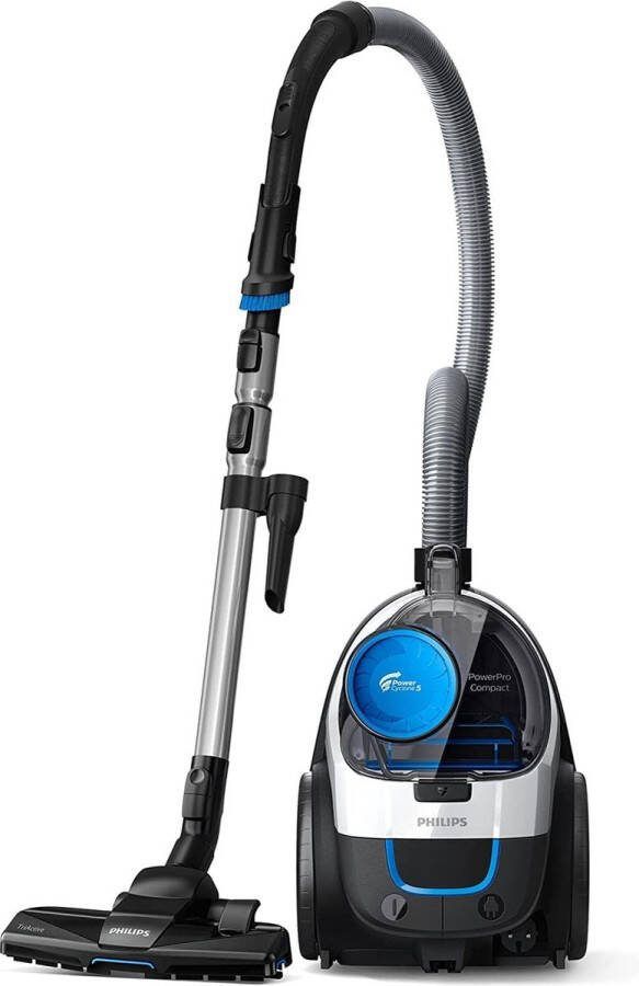 Philips Stofzuiger zonder Zak Ontdek de Kracht van Efficiëntie Zakloos Ontwerp Krachtige Prestaties Power Cyclone 5-technologie Energieklasse A Stijlvol Design Handige Accessoires Zwart Grijs Levering Sneller dan Aangegeven!