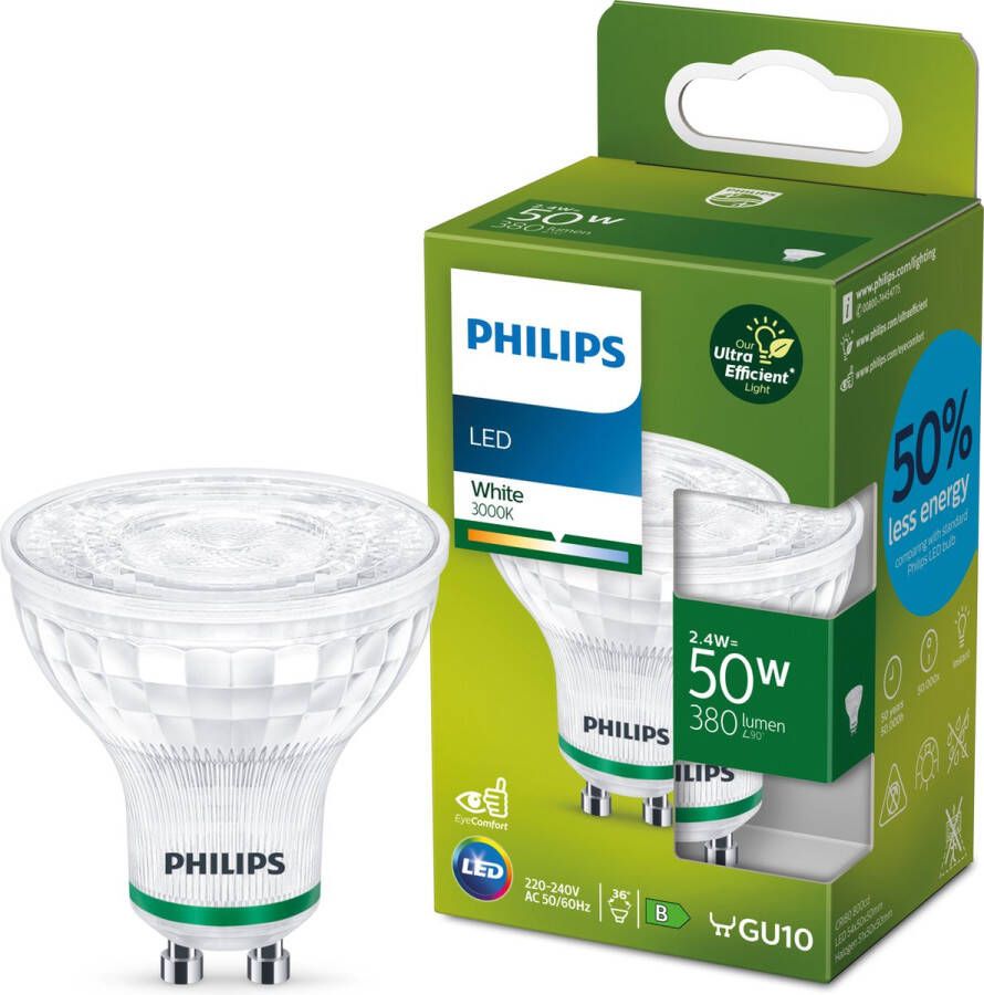Philips Ultra Efficient LED spot 50 W GU10 Wit licht