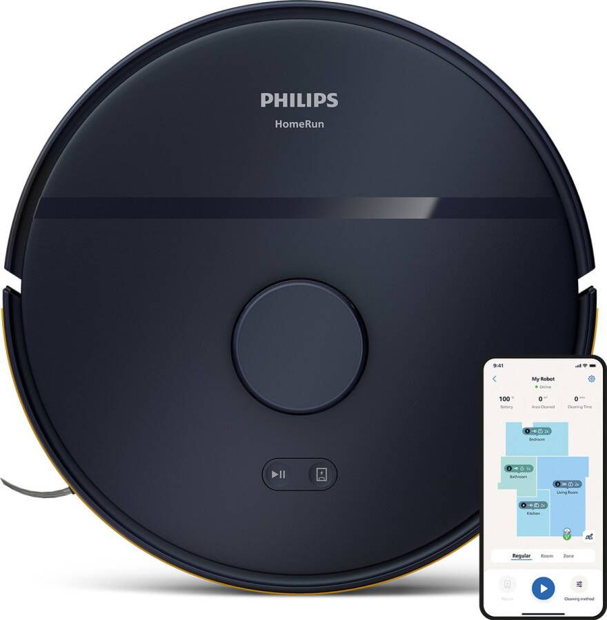 Philips XU2000 10 Robotstofzuiger met dweilfunctie Donkerblauw