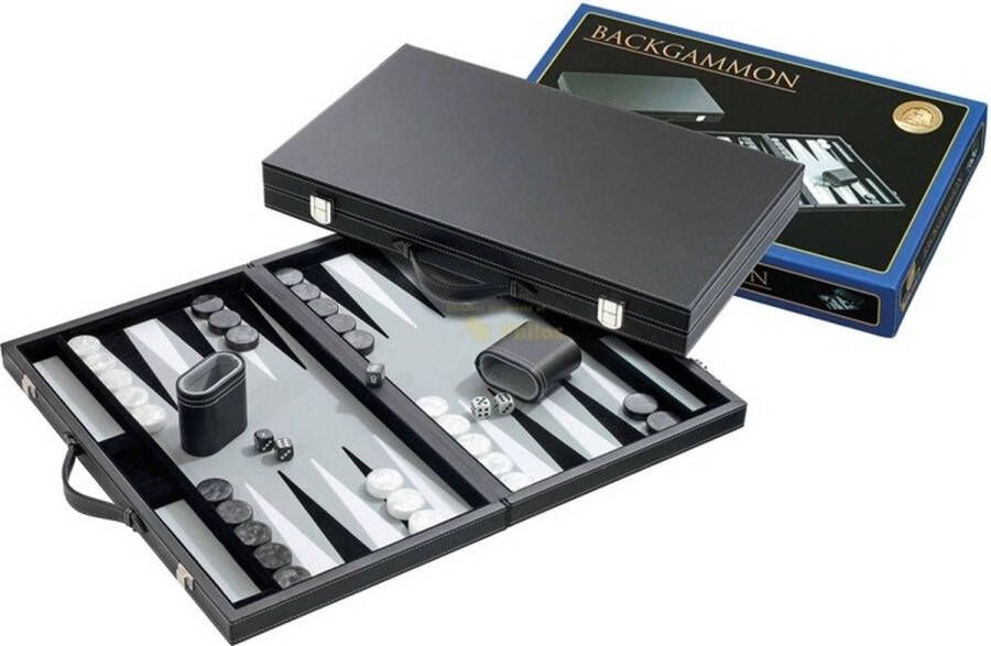 Philos Backgammon grijs groot 46 5x28cm Backgammon grijs (46 5x28cm)