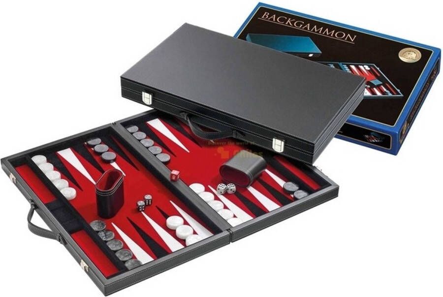 Philos Backgammon rood medium 38x23 5cm Backgammon rood (38x23 5cm)