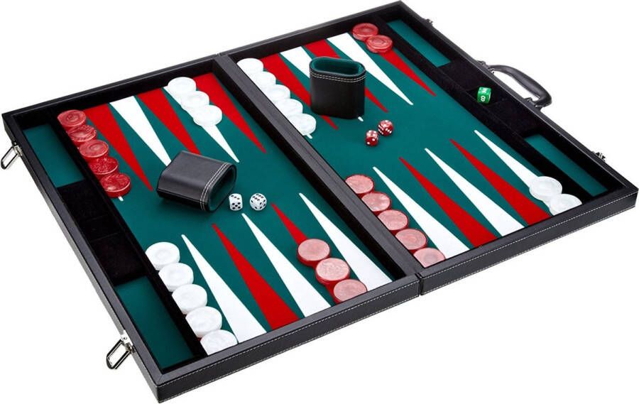 Philos Backgammon groen tournament 54x32cm Backgammon tournament (54x32cm)
