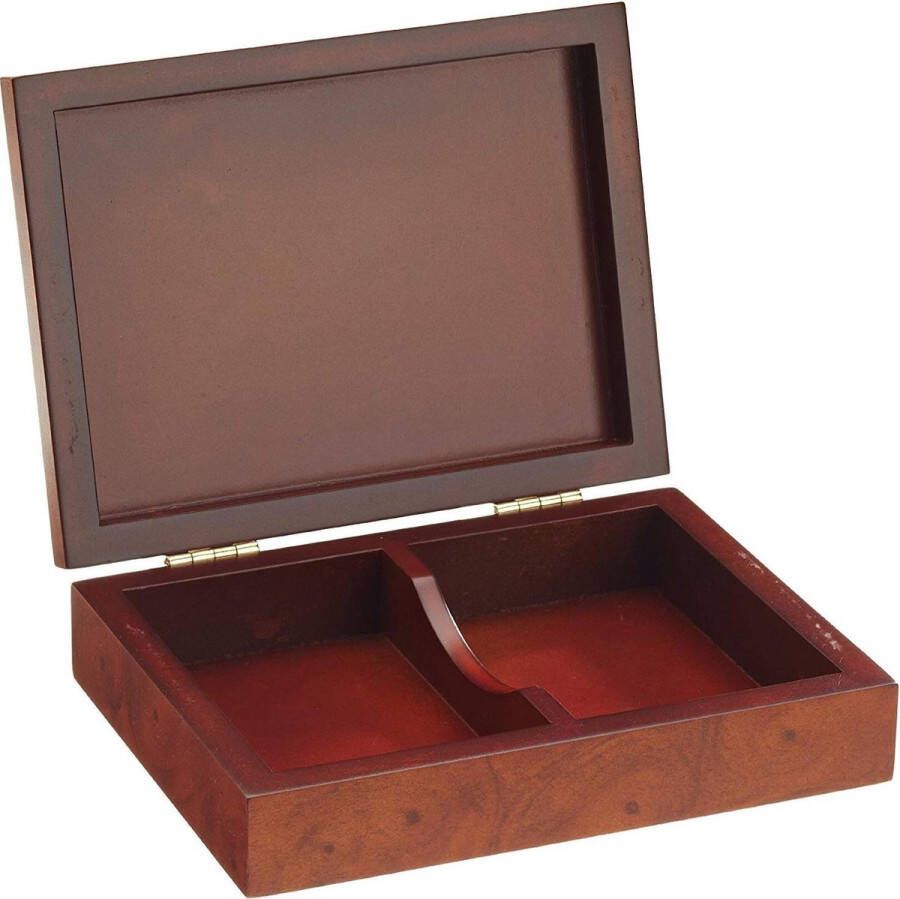 Philos houten opberg box voor speelkaarten Houten opbergbox voor een