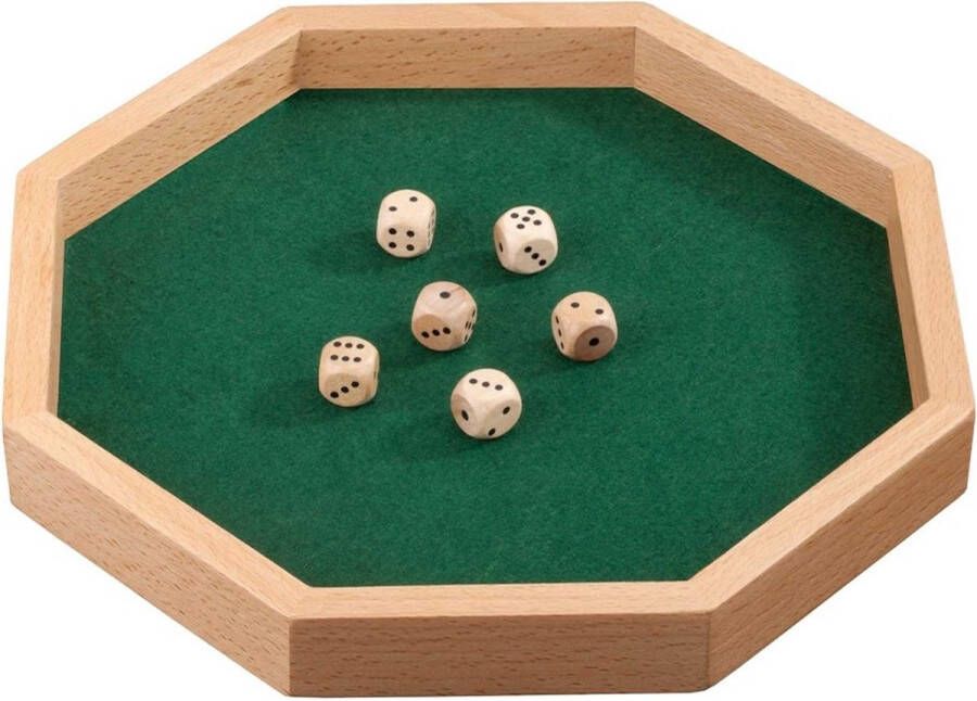 Philos Dobbelsteenbak Hout Octagon Pitjesbak
