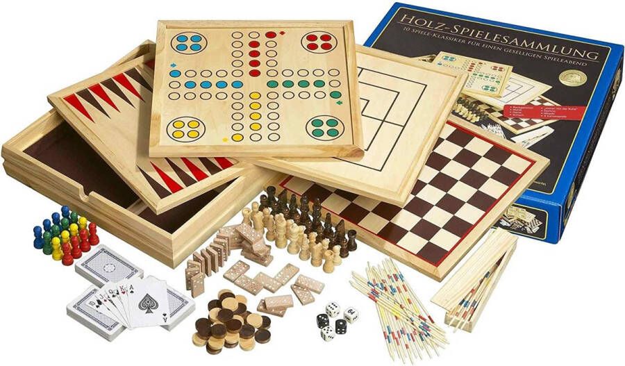 Philos houten game set Compendium 10 groot Houten gameset Compendium (groot)