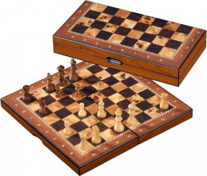 Philos schaakcasette birdseye (veldmaat 26 mm) denkspel