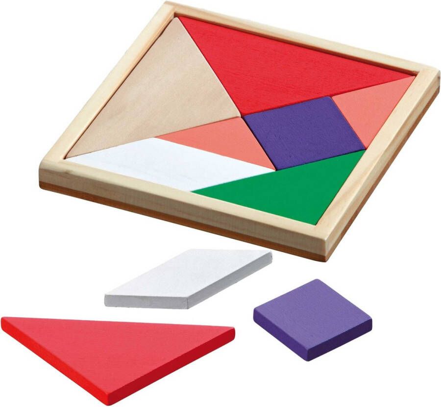 Philos Tangram gekleurd 15x15cm Tangram (gekleurd)