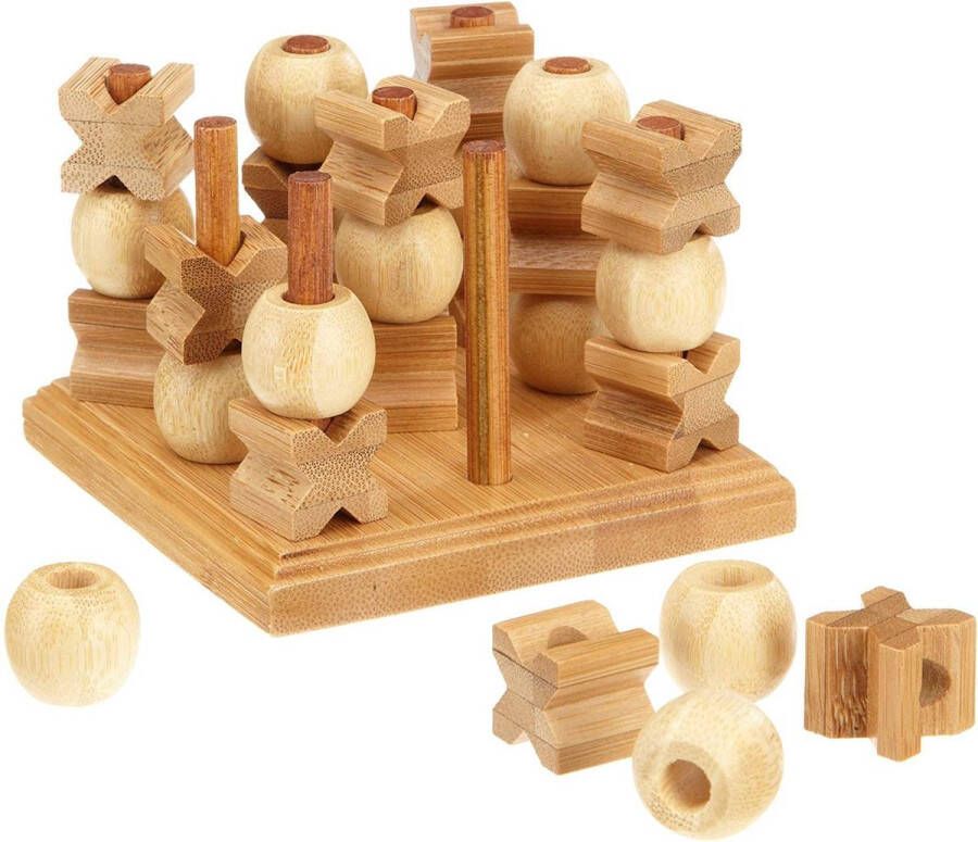 Philos Tic Tac Toe 3-D Bamboe