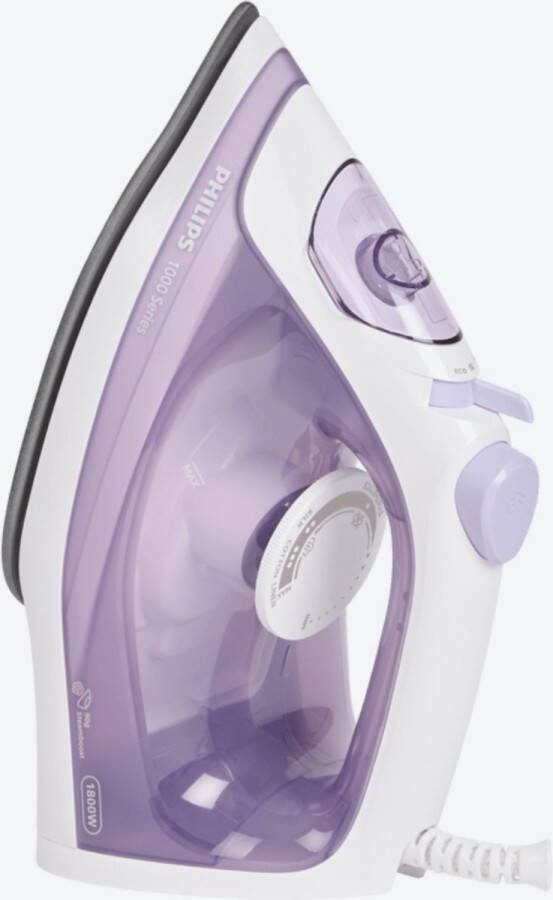 PHILPS Philips strijkijzer 1000 Series 1800 watt Doodt 99 % van de bacteriën