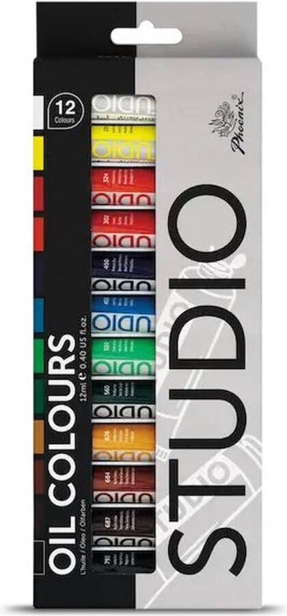 Phoenix Art Supplies Phoenix Olieverf Set van 12 x 12ml Tubes