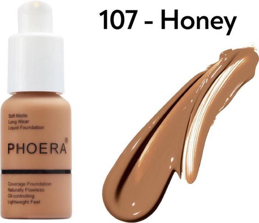 Phoera honey 107 FOUNDATION™ Soft Matte Full Coverage Liquid Foundation