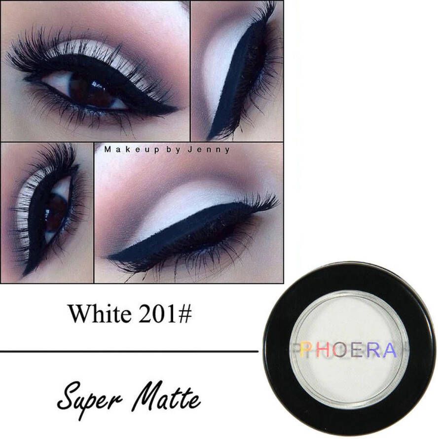 Phoera ™ Super Matte Oogschaduw 201 White