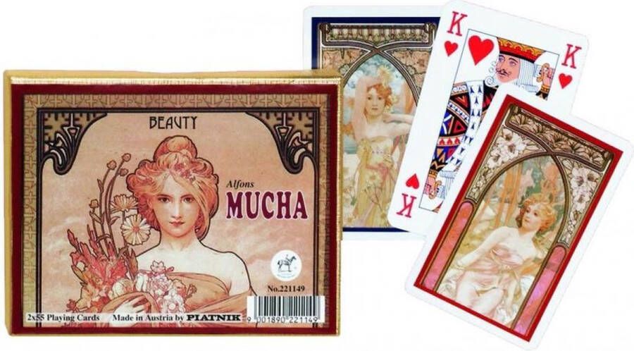 Piatnik Mucha Beauty Speelkaarten Double Deck