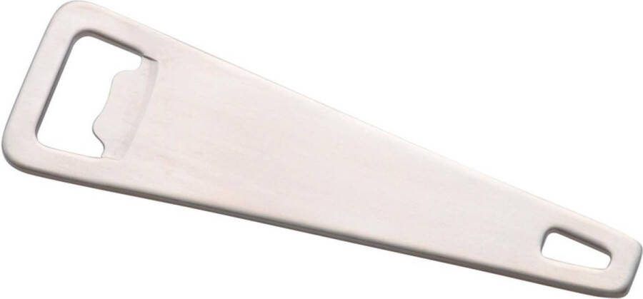 Piazza Flesopener roestvrij staal zilver 14 cm
