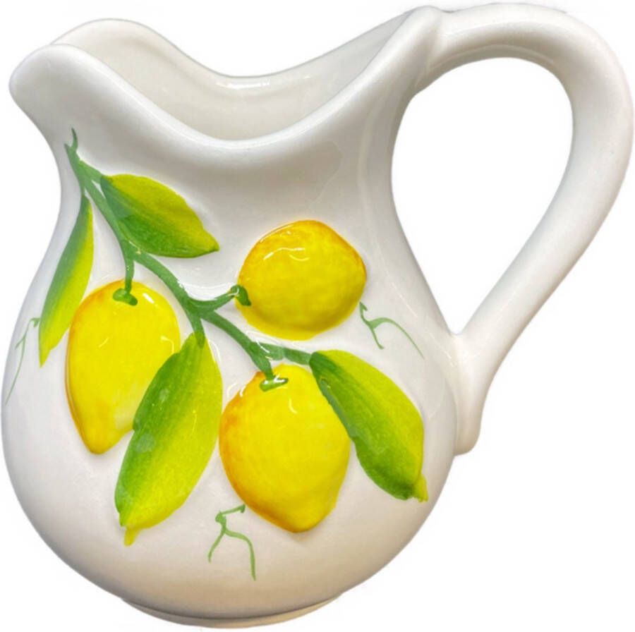 Piccobella Water- wijn Kan citroen klein 13 cm wit geel DEF020